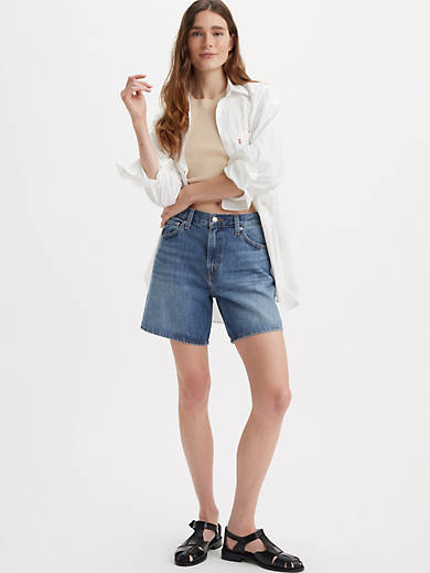 

Женские мешковатые шорты с высокой посадкой Levi's, цвет Memory Short - Medium Wash