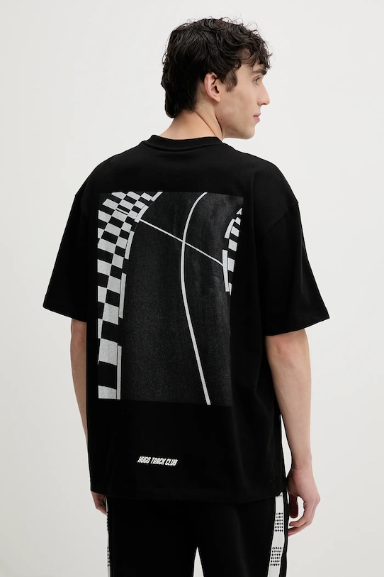 

Хлопковая футболка Hugo, черный