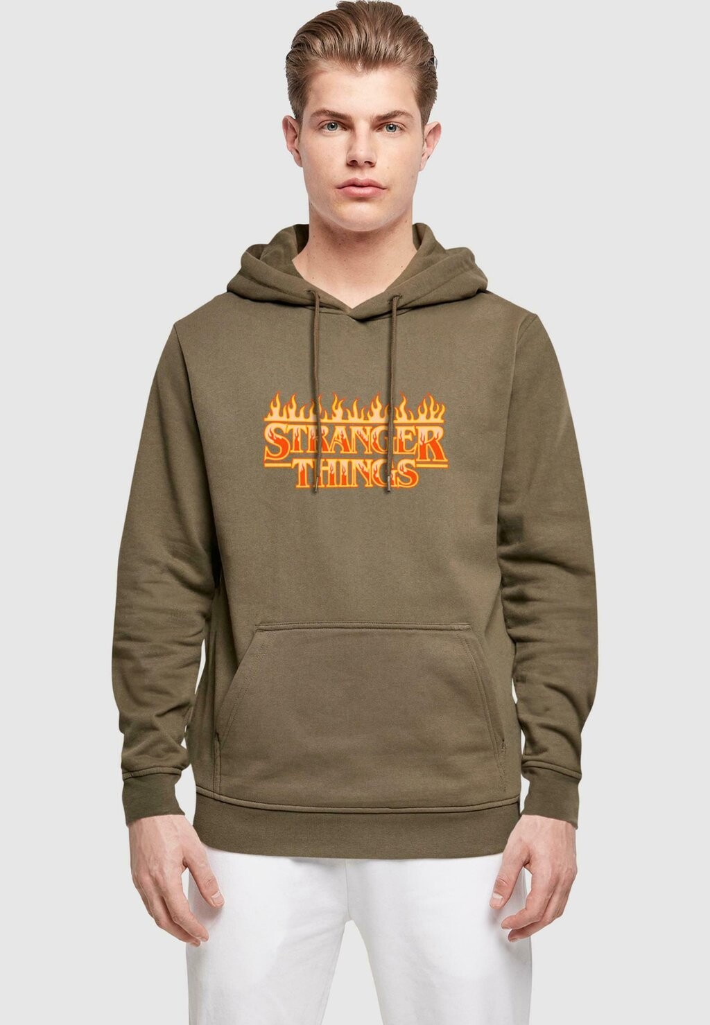 

Толстовка с капюшоном STRANGER THINGS FIRE ABSOLUTE CULT, оливковый