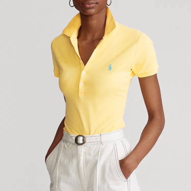 Поло женское желтое Polo Ralph Lauren — фото 3