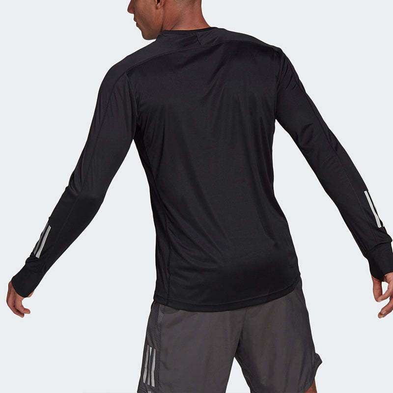 Спортивный топ adidas OWN THE RUN Long Sleeves Top 'Black' GJ9977, черный — фото 3