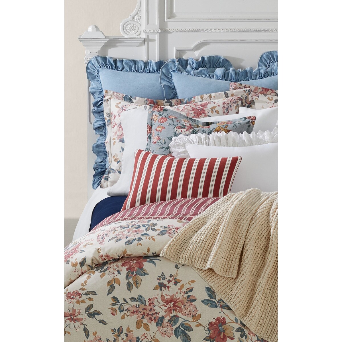 

Пододеяльник Tilly из хлопкового атласа Ralph Lauren Home, разноцветные