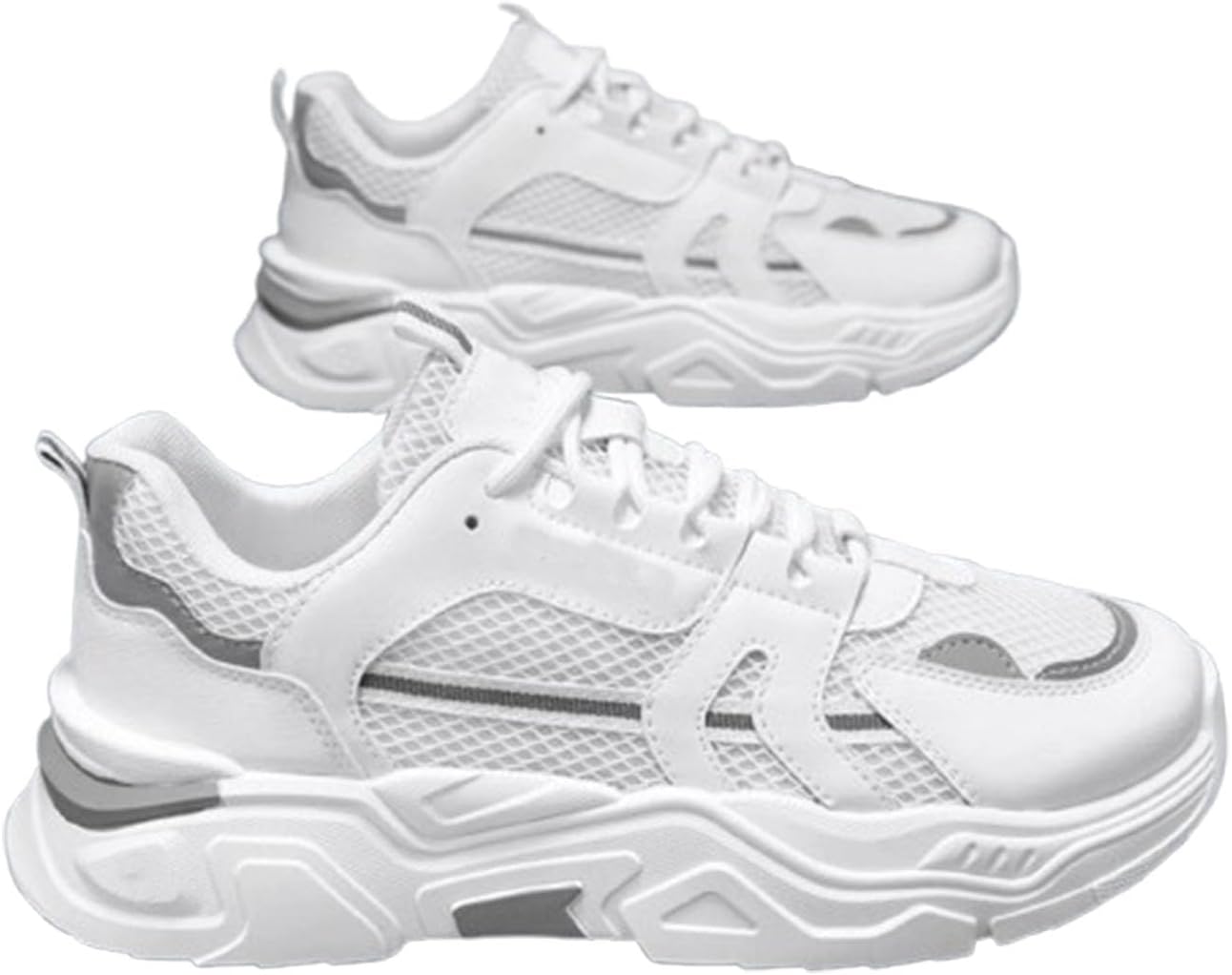 

Мужские кроссовки для бега, мужские кеды с амортизационной поддержкой, мужские теннисные кроссовки для ходьбы и спортивного повседневного ношения Generic, белый