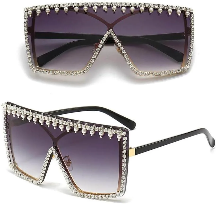 

Винтажные большие квадратные солнцезащитные очки с бриллиантовой оправой для женщин. Модные солнцезащитные очки в крупной оправе. Трендовые оттенки MTZJH, Gray