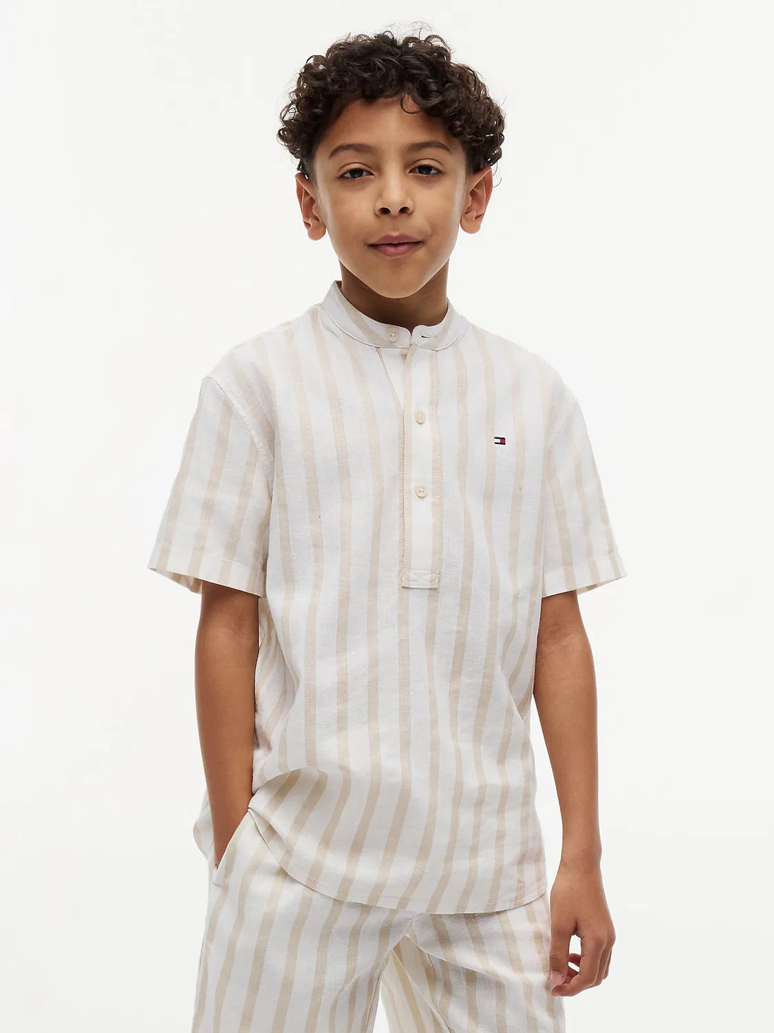 Рубашка на пуговицах стандартного кроя Tommy Hilfiger, Natural White — фото 2