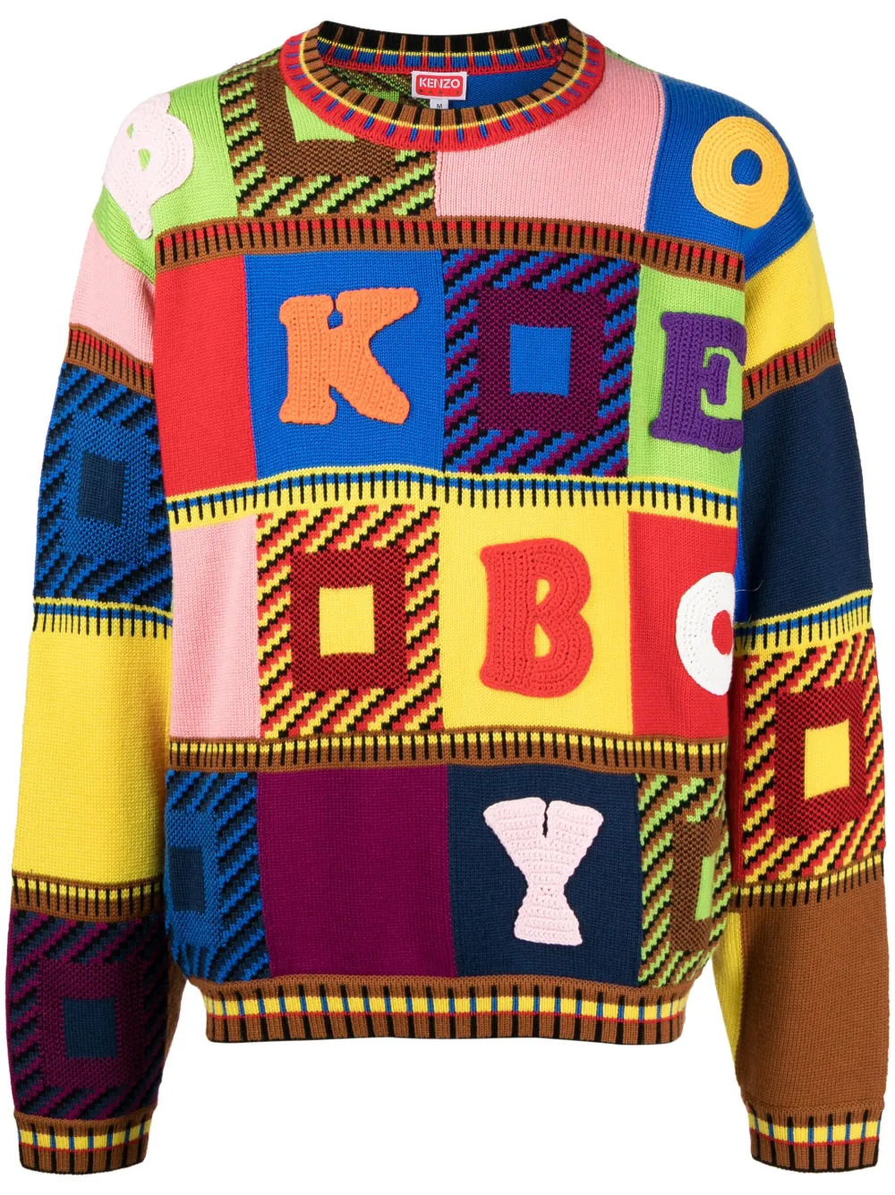 

Джемпер в технике пэчворк KENZO, синий