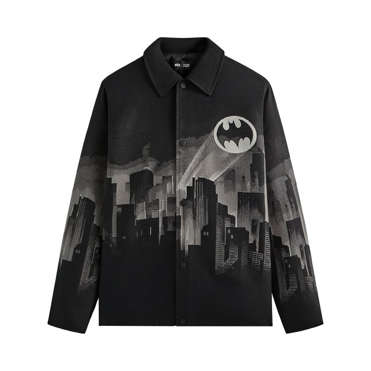 

Куртка Kith x Batman Signal Tapestry Coaches Jacket 'Black', черный