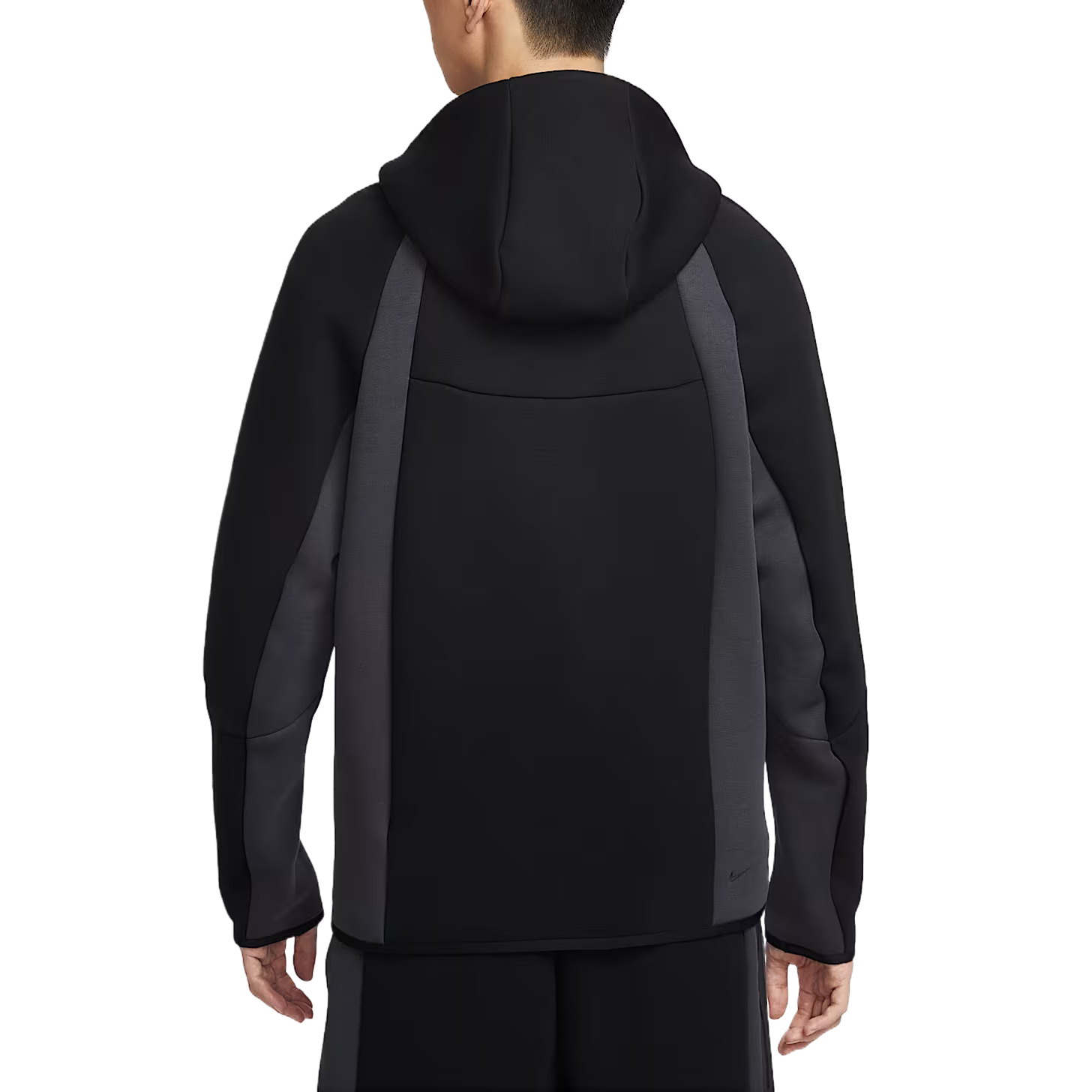 Мужская куртка Tech с цветными блоками, полной молнией, флисовая Windrunner Nike, черный — фото 3