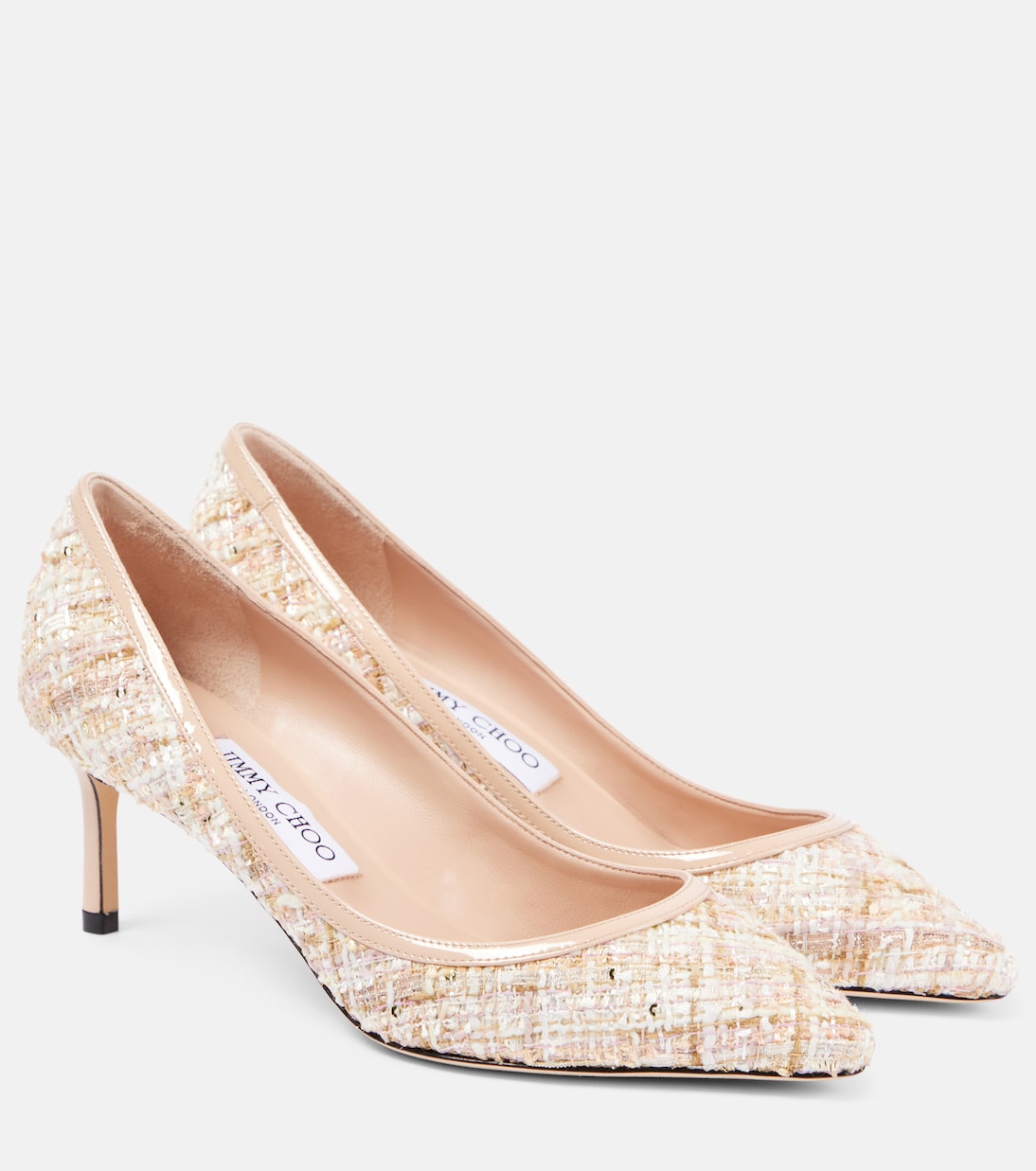 Твидовые туфли Romy 60 Jimmy Choo, Rose Mix