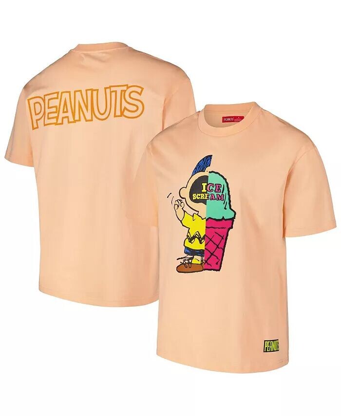 

Мужская футболка свободного кроя Orange Peanuts Charlie Brown Ice Scream Freeze Max