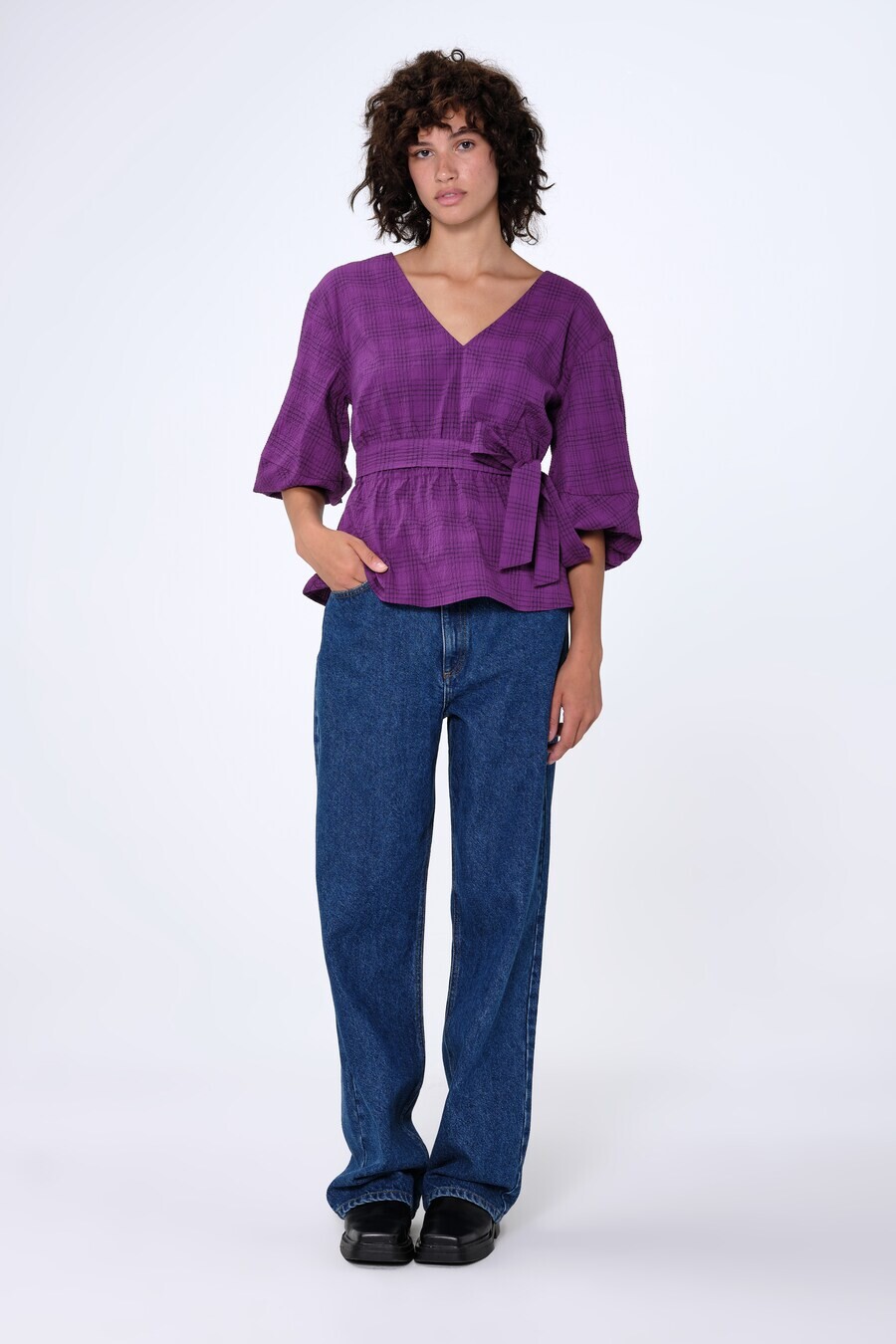 

Блуза Aligne Blouse Guava, темно-фиолетовый