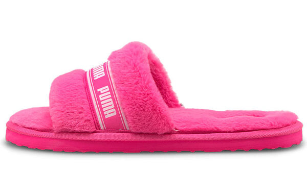 Тапочки fluff slides 'fluo pink' Puma, розовый — фото 2