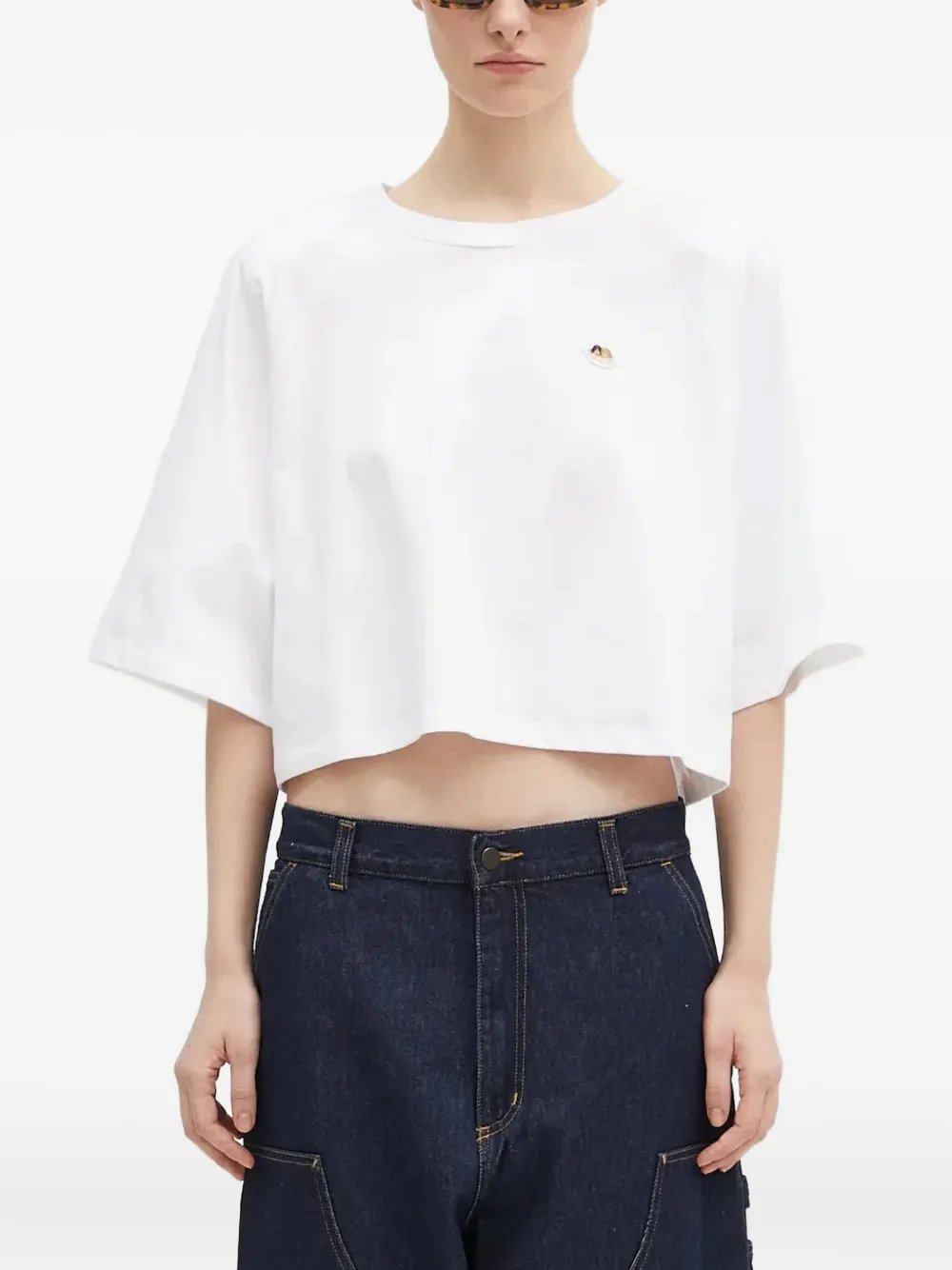 

Футболка с нашивкой «ангелы» Fiorucci, белый