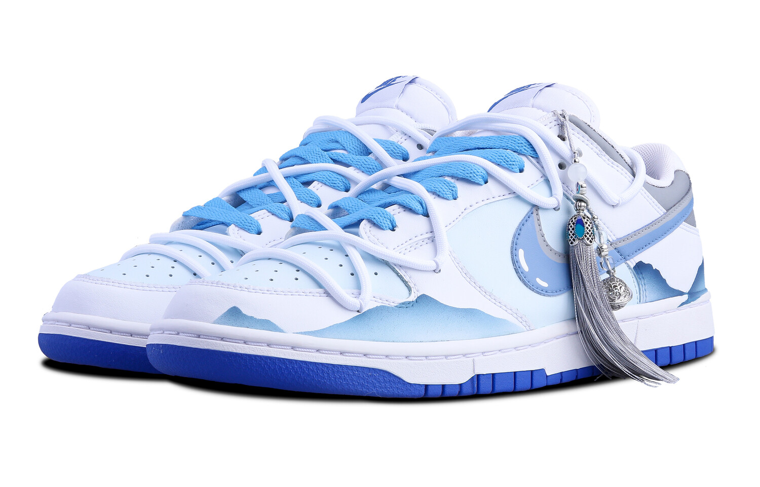 

Кроссовки Nike Dunk Skateboard Shoes Men Low-Top White Blue, Синий, Кроссовки Nike Dunk Skateboard Shoes Men Low-Top White Blue