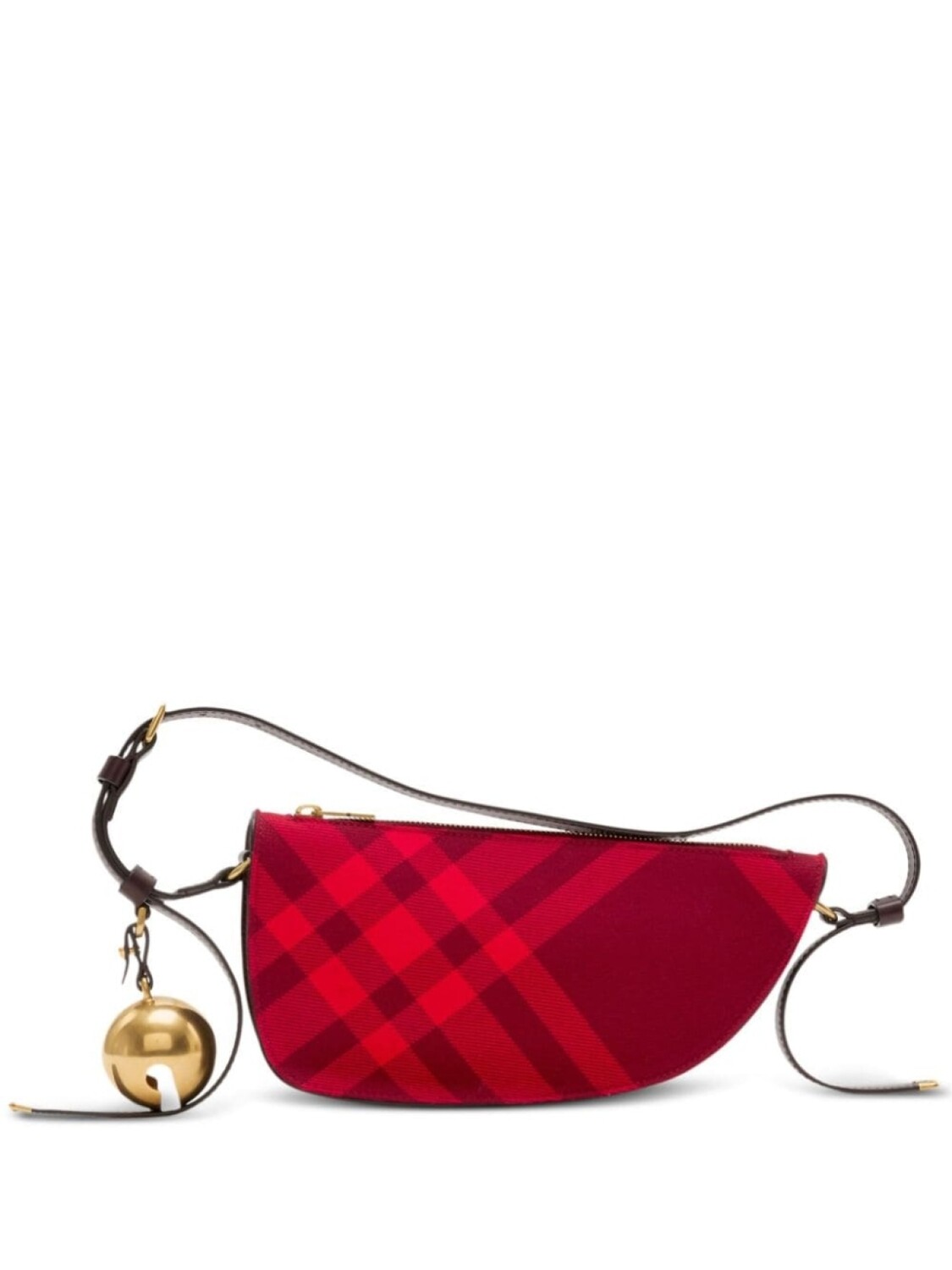 

Клетчатая мини-сумка Burberry Shield, красный