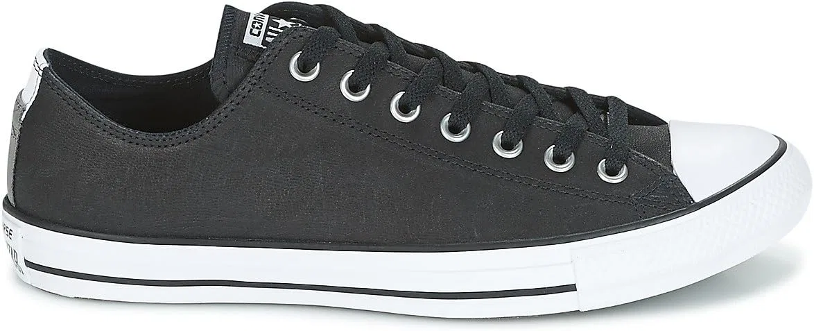 Кроссовки Converse CTAS OX Chucks, кожаные, унисекс, артикул C165194C, размер 36.5, Black Black White 001 — фото 3