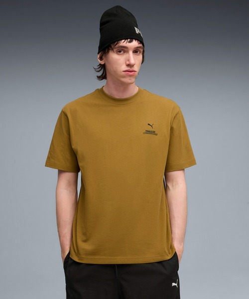 

Мужская футболка с коротким рукавом, графическим принтом PUMA, цвет хаки