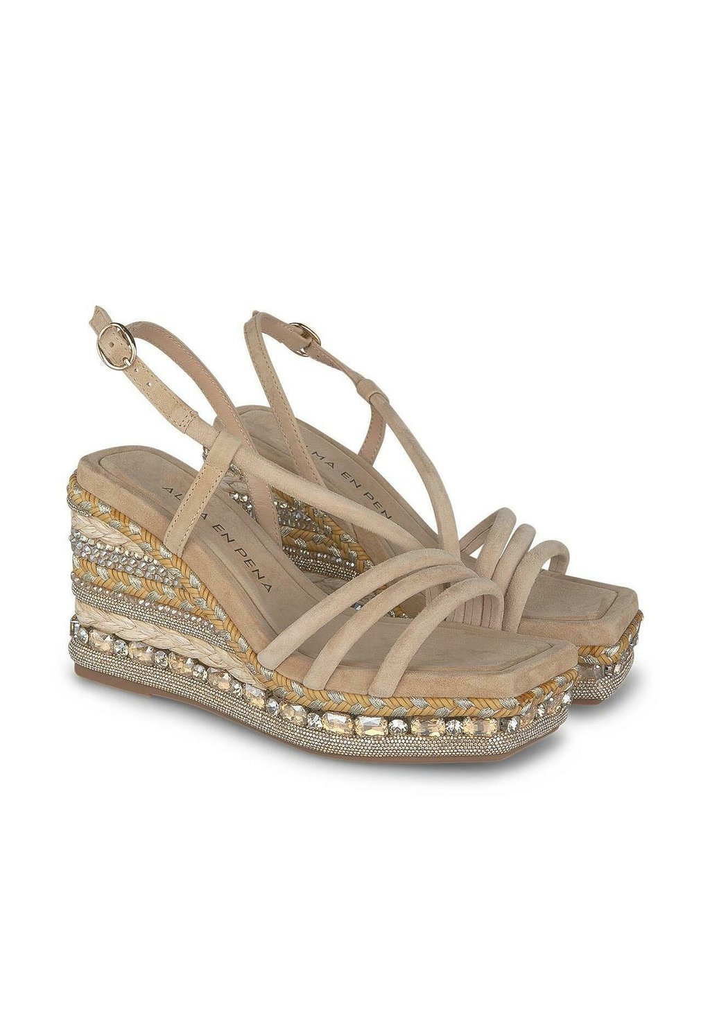 Босоножки на танкетке Espadrillas Alma en Pena, песочный — фото 2