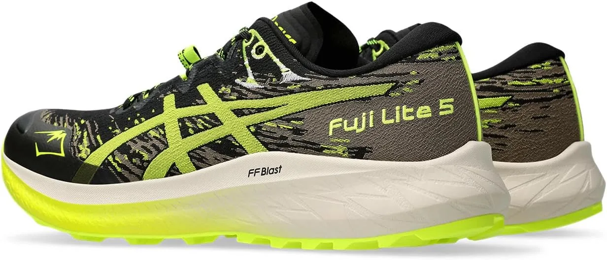 Мужские кроссовки ASICS Fuji Lite 5, черный/ярко-желтый — фото 2