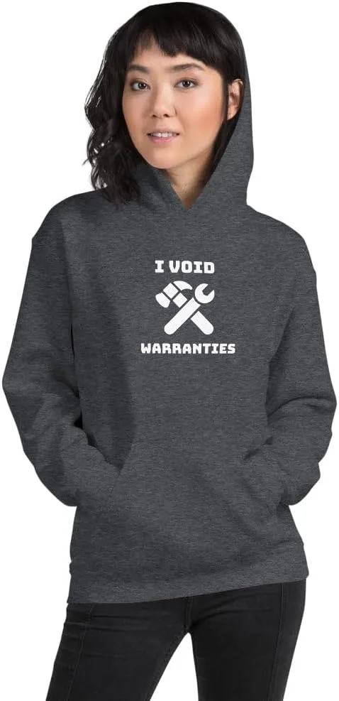 generic I void warranties - худи унисекс (белый текст) — фото 2