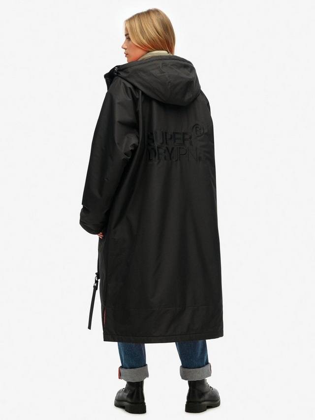 Ветровка-халат для переодевания Superdry, Black/Coral — фото 2