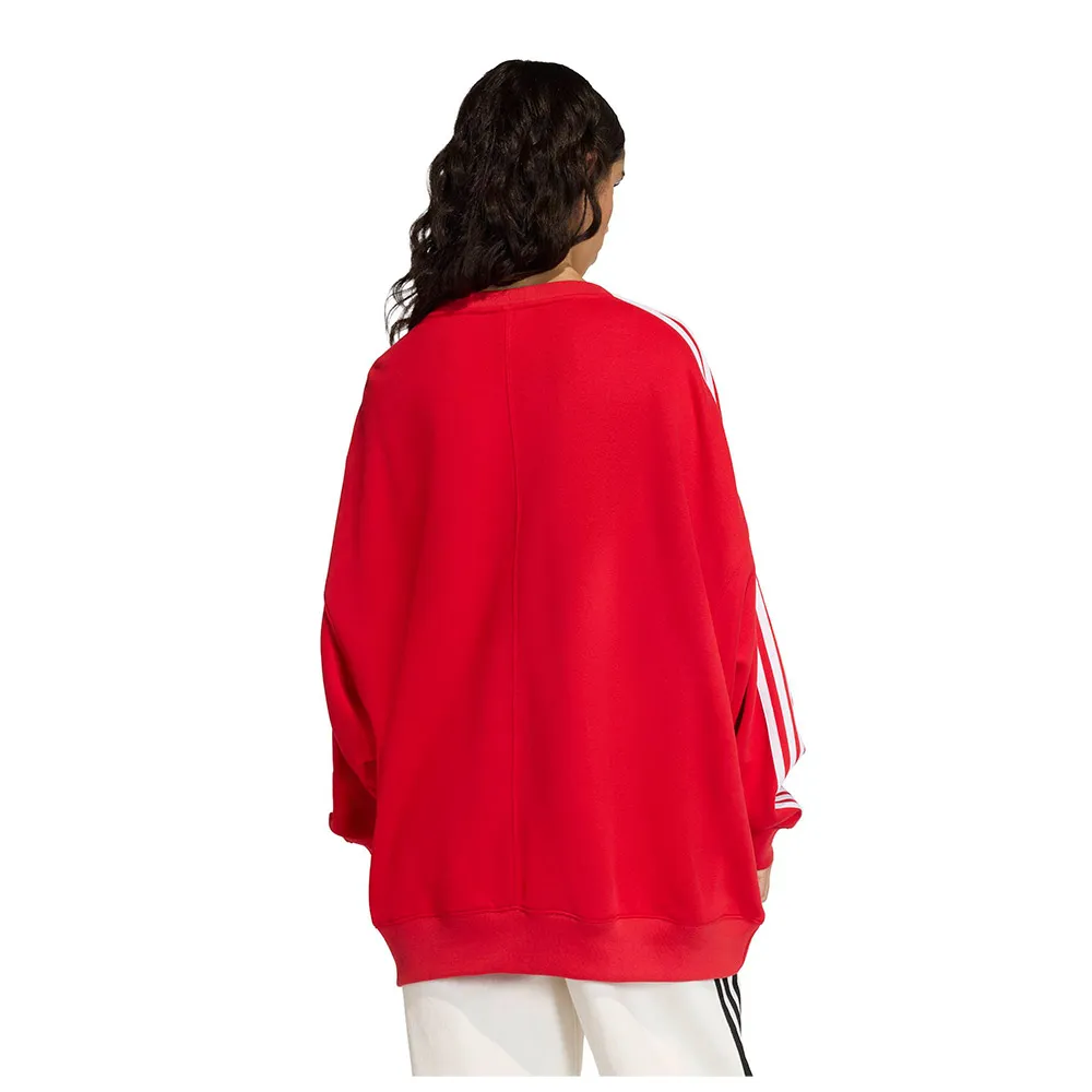 Толстовка adidas Originals 3 Stripes Oversized Adilenium Crew, красный — фото 2