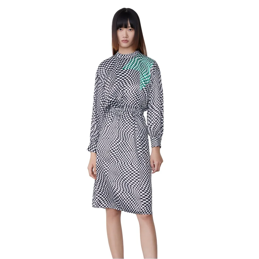 

Платье Lily Check Waist, серый