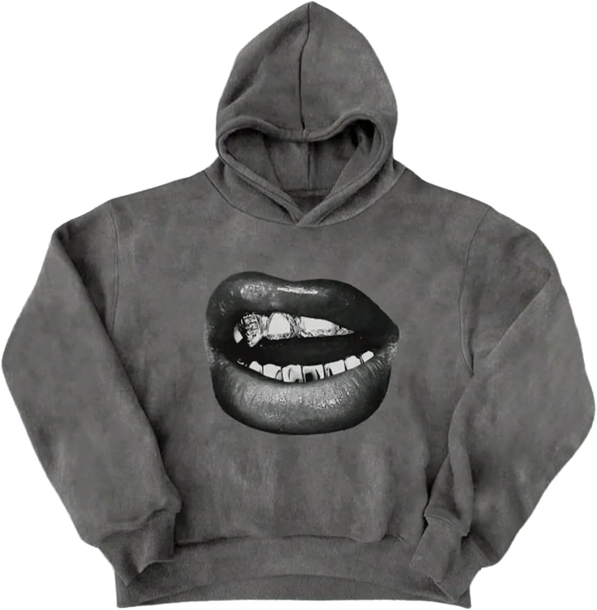 

GORGLITTER мужской графический Y2K худи оверсайз с длинным рукавом