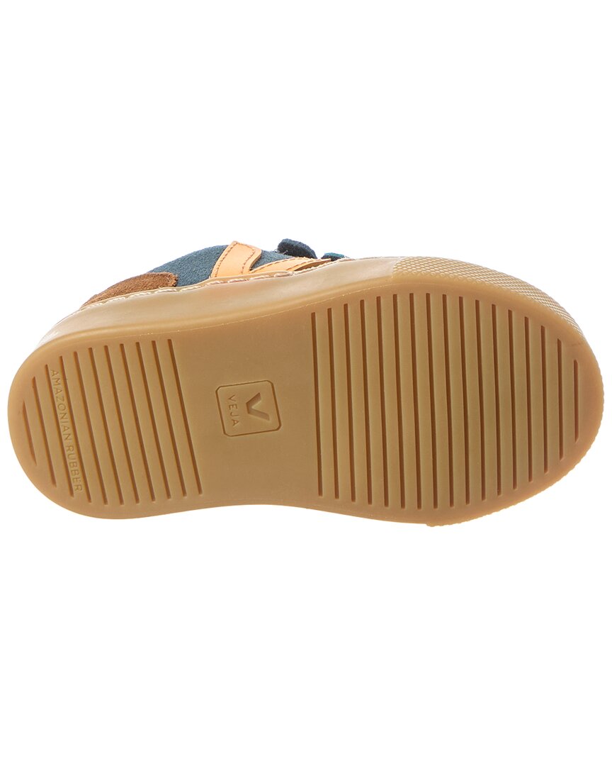 Кроссовки VEJA Small V-10 из замши, синий — фото 4