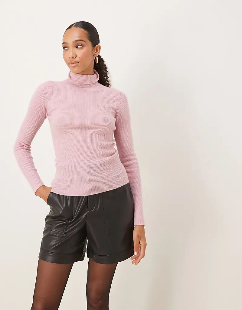 

Шорты Vila из искусственной кожи с высокой талией черного цвета