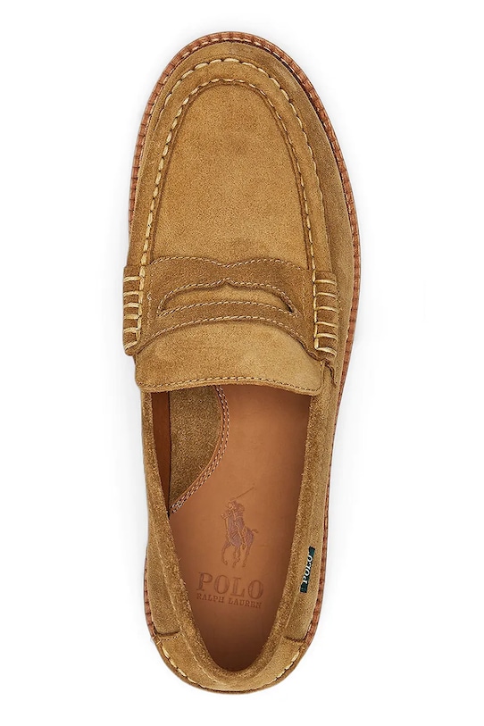 Замшевые мокасины Jett Penny Polo Ralph Lauren, бежевый — фото 4