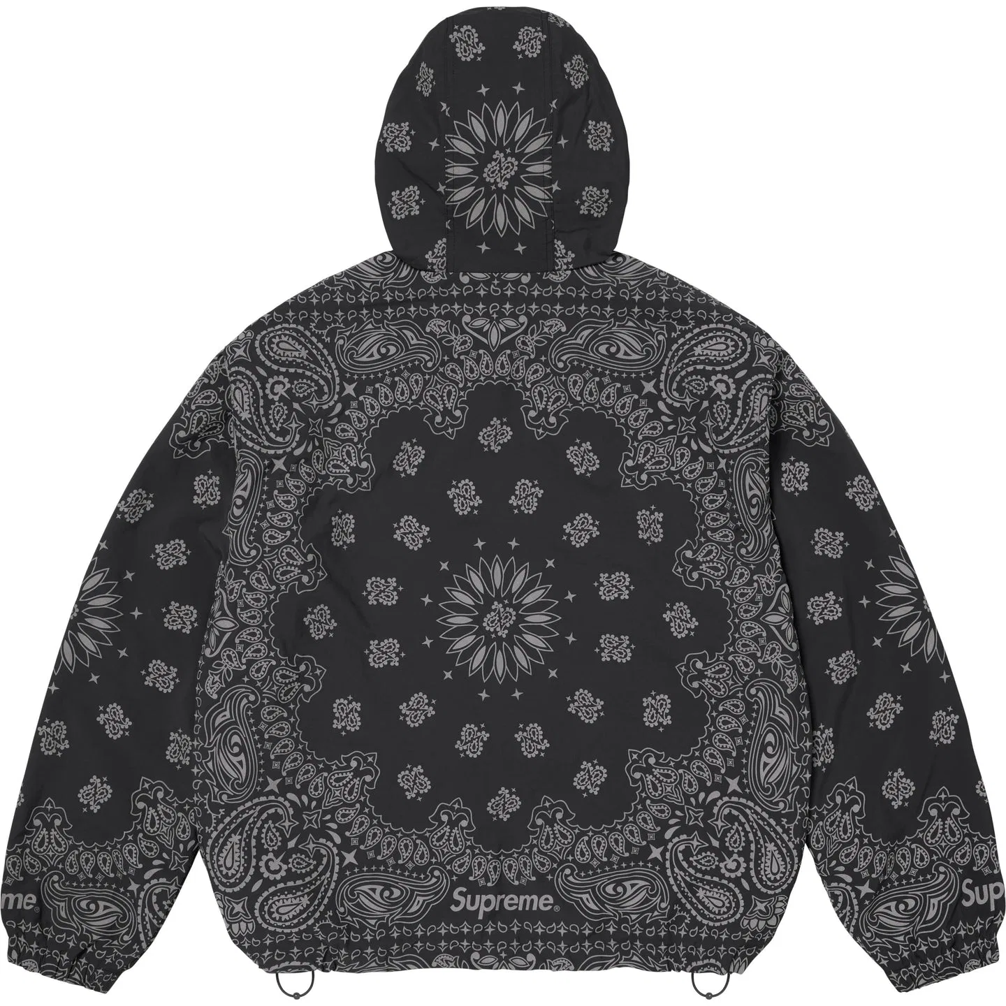 Куртка Supreme с капюшоном, неотстегивающаяся, умеренная, черная — фото 4