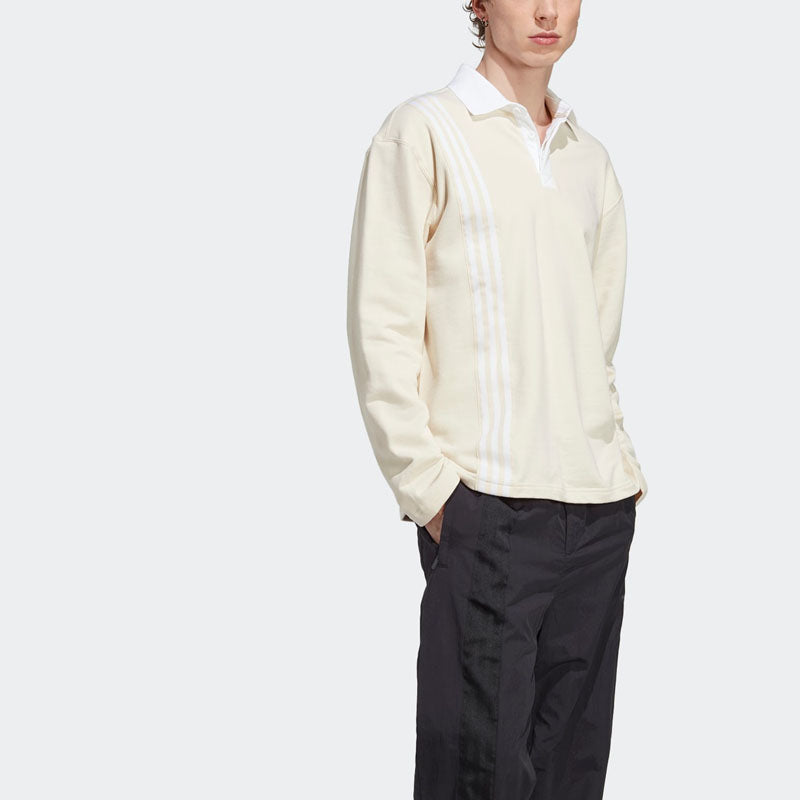 Футболка adidas Polo Long Sleeve Shirt IC8384, бежевый — фото 3