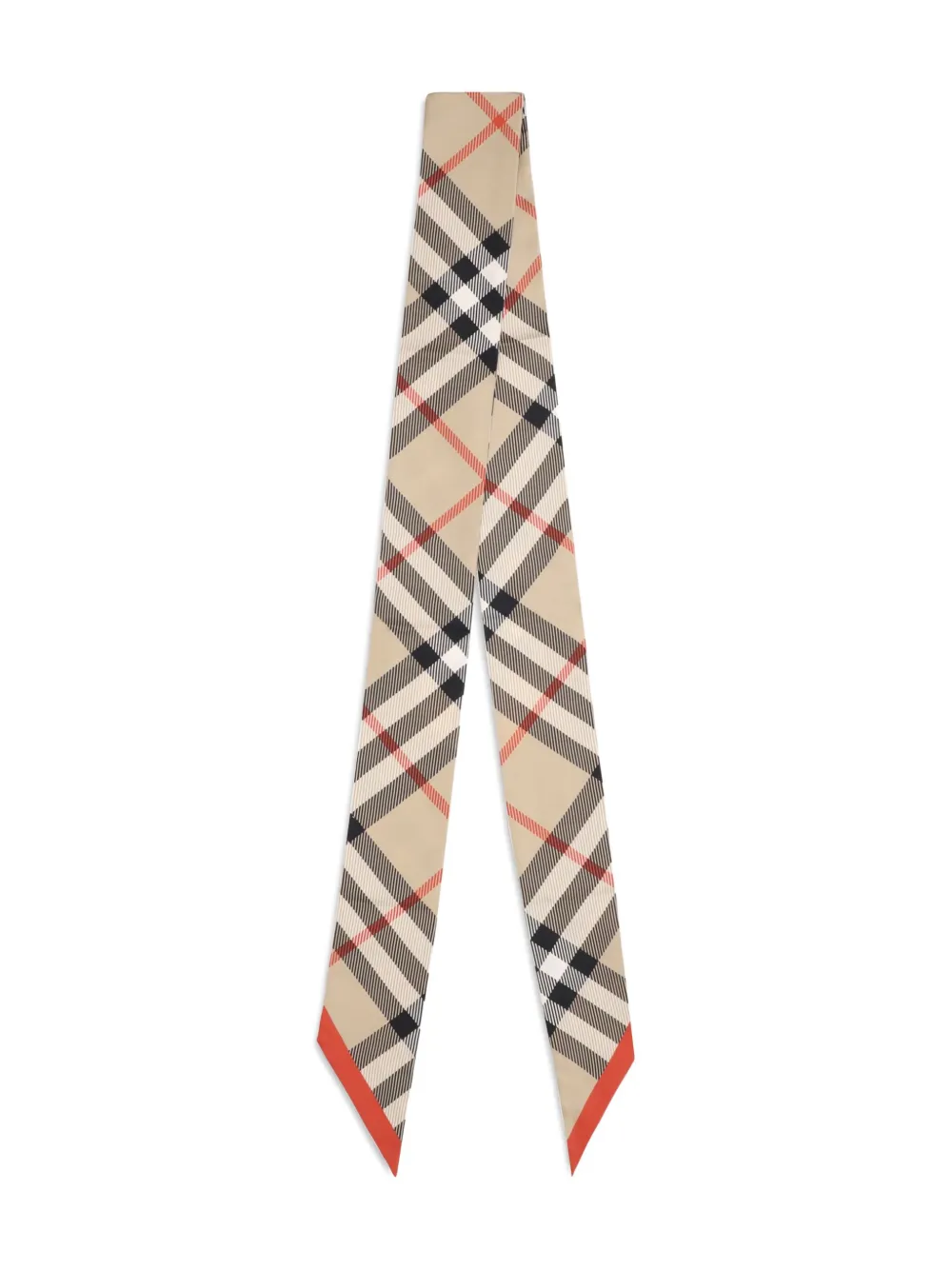

Шелковый шарф в клетку BURBERRY, нейтральный