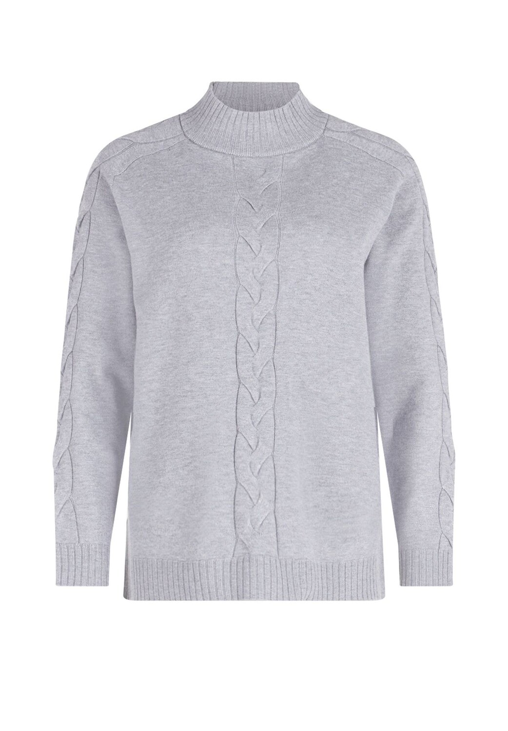 

Вязаный свитер с воротником стойкой BETTY BARCLAY, цвет Grey Melange