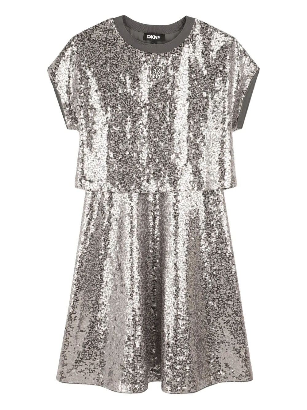 

Платье с пайетками Dkny Kids, серый