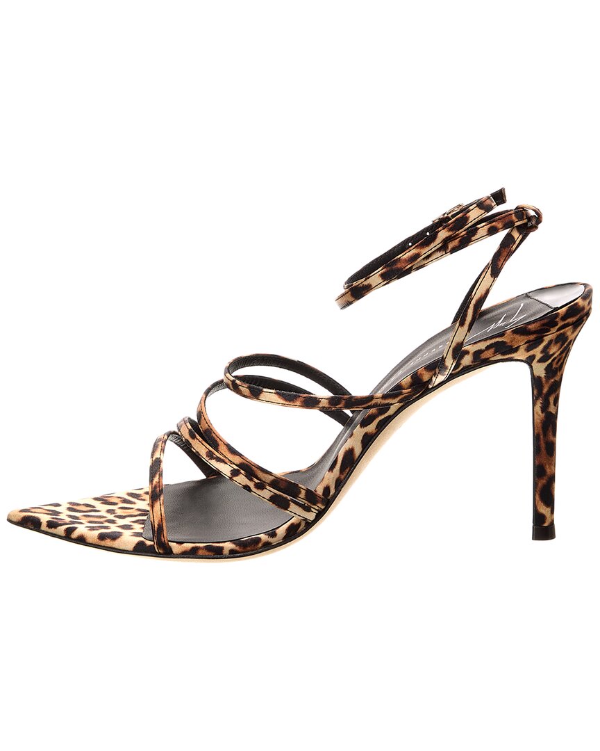 Giuseppe Zanotti Intriigo Claire 90 Satin Sandal, коричневый — фото 2