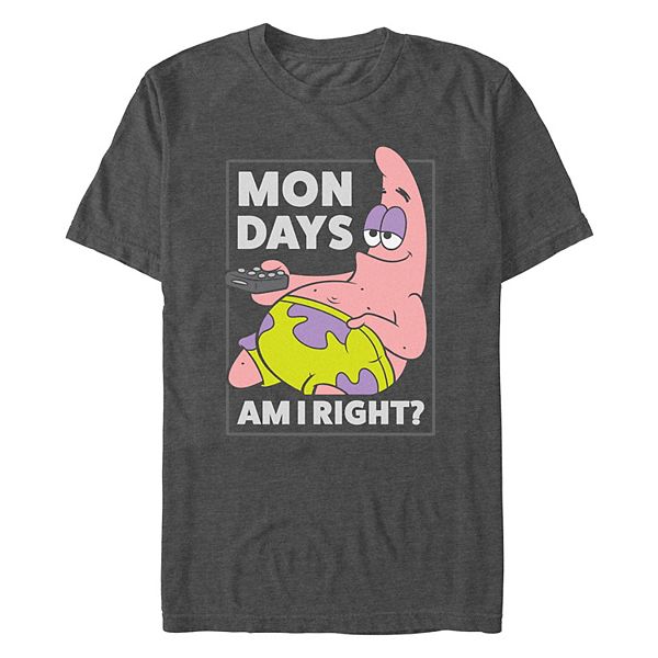 

Футболка с принтом "Spongebob Squarepants Patrick Mondays am i right" Nickelodeon