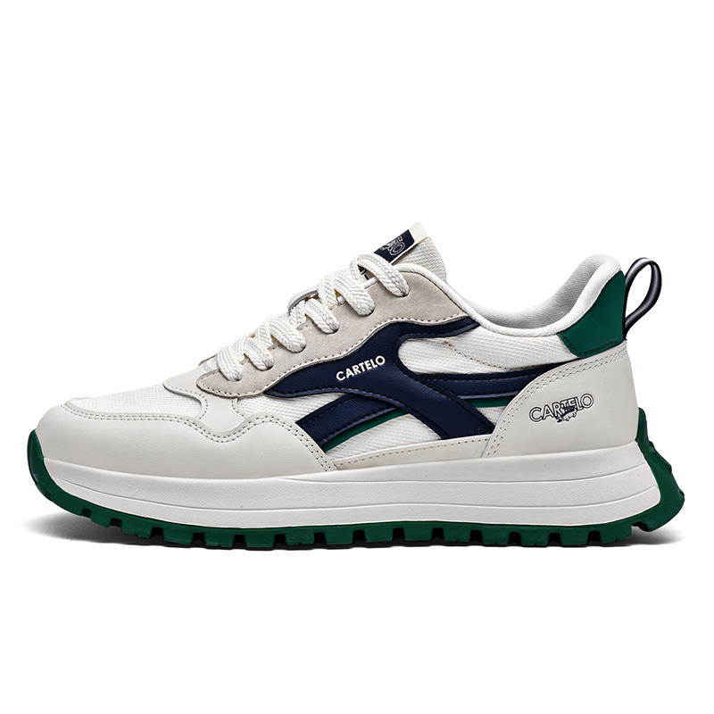 

CARTELO Низкие повседневные туфли мужские бежево-синего цвета