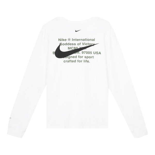 

Футболка Nike MENS Swoosh Casual Sports Double-Hook Crew-neck Long Sleeve White, белый