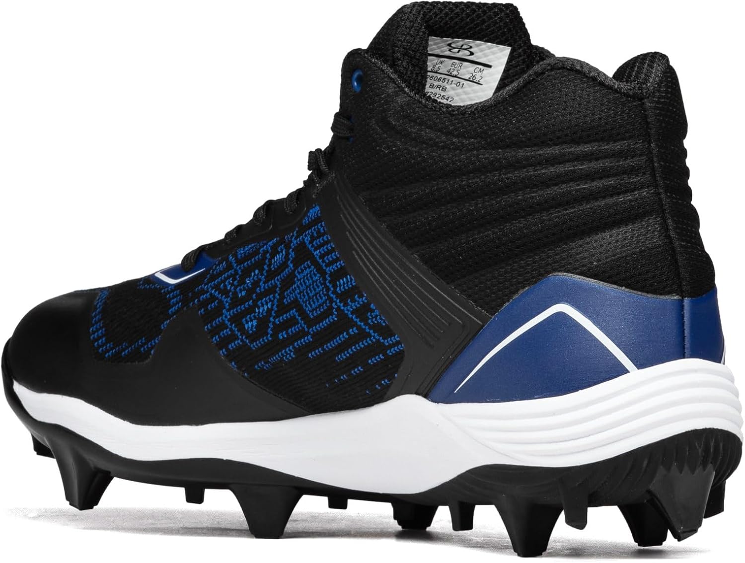 Бутсы Boombah Viper Pureknit для мужчин с формованной средней подошвой - Status - несколько цветовых вариантов - несколько размеров, черный/синий — фото 3