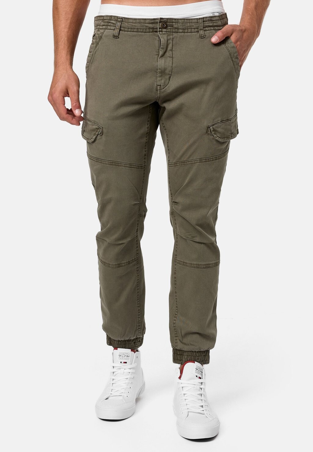 

Джинсы с зауженным кроем HILLS INDICODE JEANS, цвет army