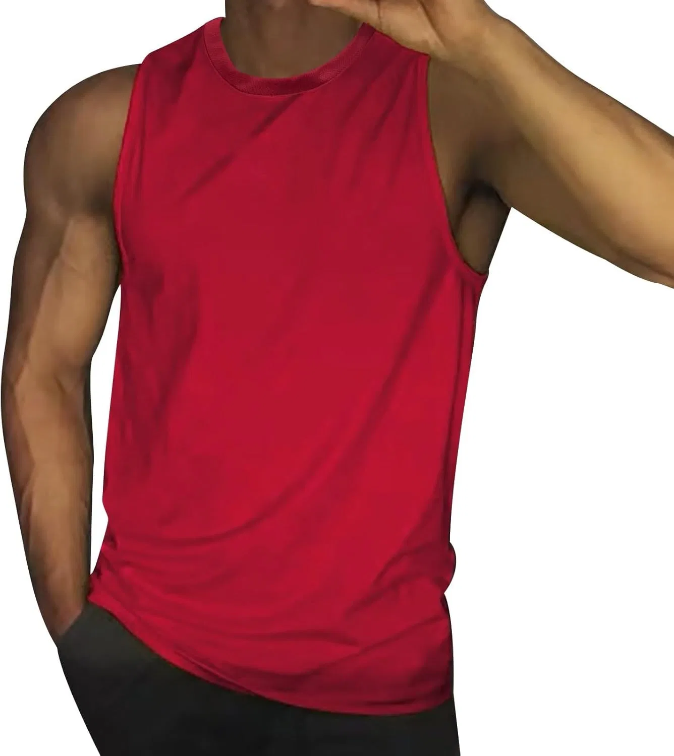 Мужской топ для тренировок Athletic Quick Dry Fitness Tank Top, Red