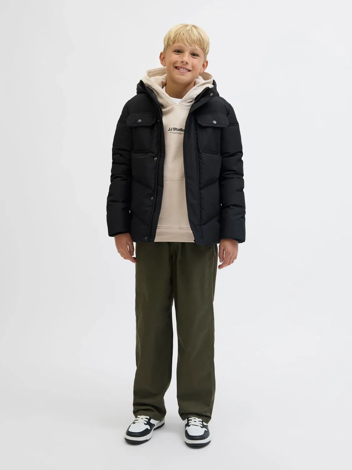 Капюшон худи из флиса JACK & JONES Junior, moonbeam — фото 4