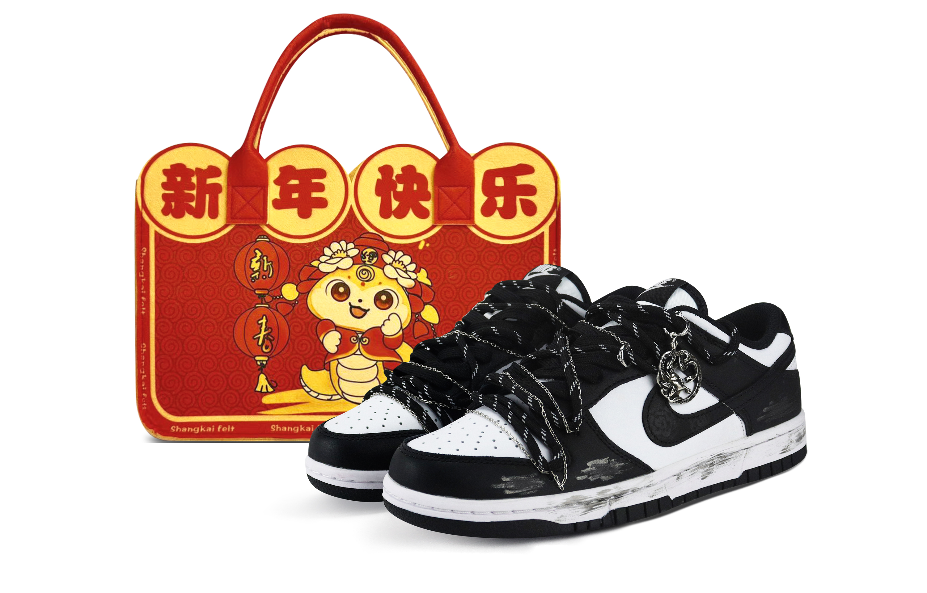 

Nike Кроссовки для скейтбординга Dunk, легкие, противоскользящие и износостойкие, мужские, черные