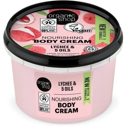 

Крем для тела «Розовый личи и 5 масел» 250мл, Organic Shop