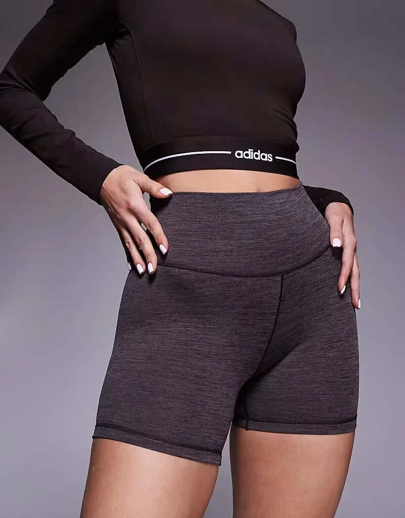 Adidas performance Леггинсы-шорты Adidas Training All Me 5 дюймов, цвет кофейно-коричневый