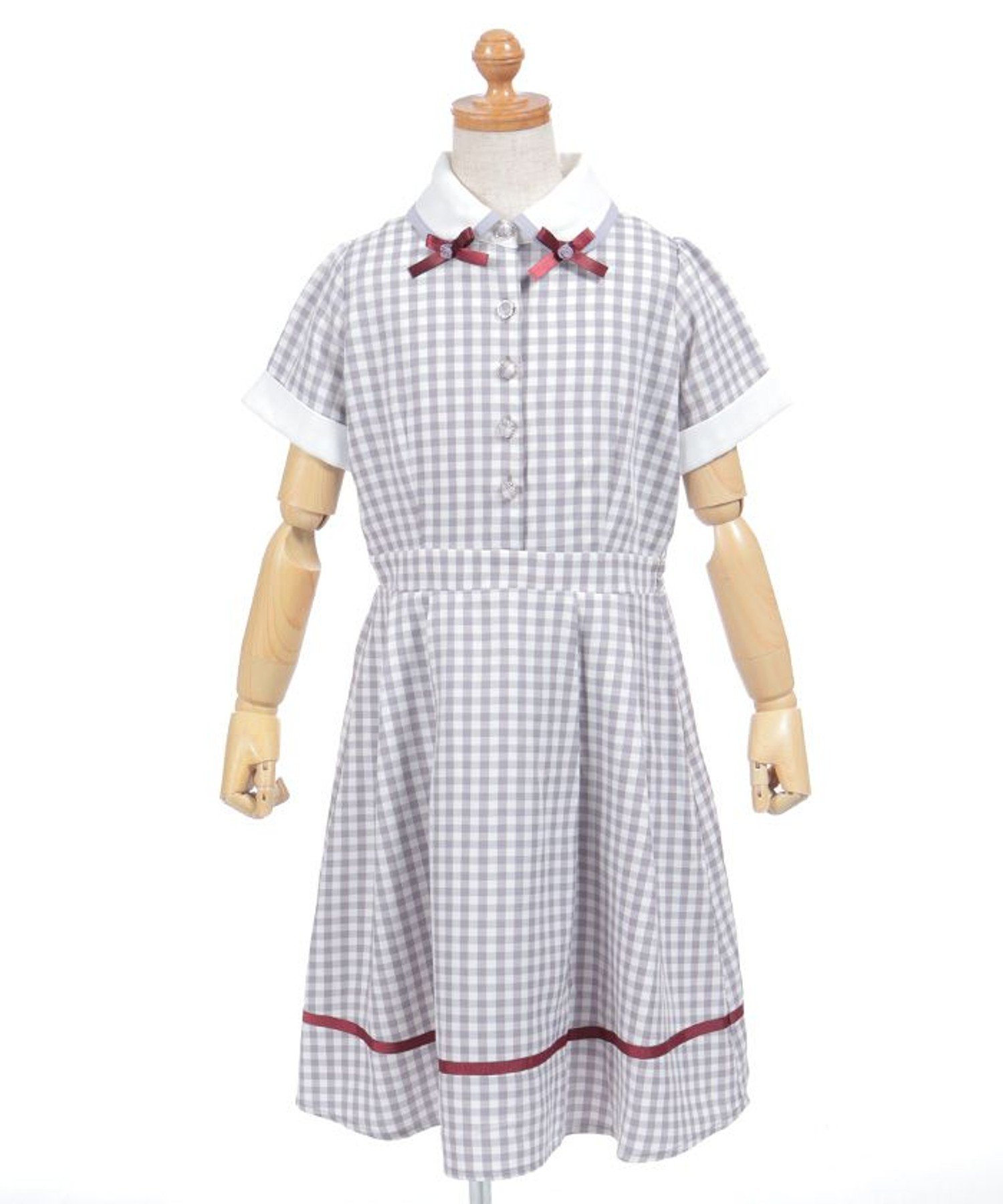 Платье в клетку с ленточным воротником Axes femme kids, Lavender — фото 2