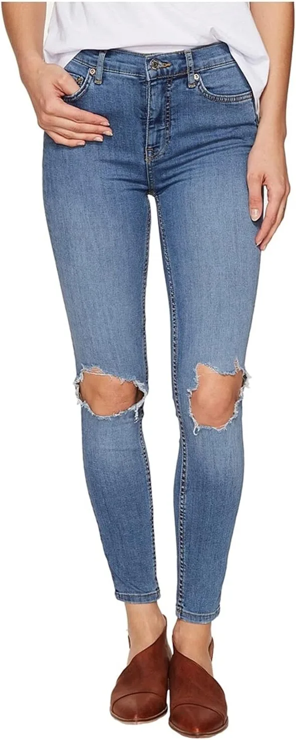 

Free Women's Busted Denim Destroyed Skinny Jeans Free People