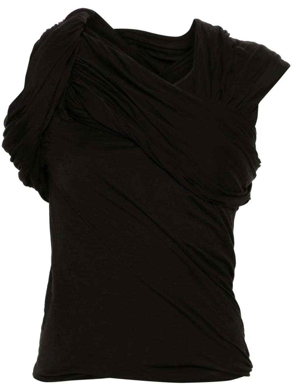 

Топ Harness T с драпировкой Rick Owens, черный
